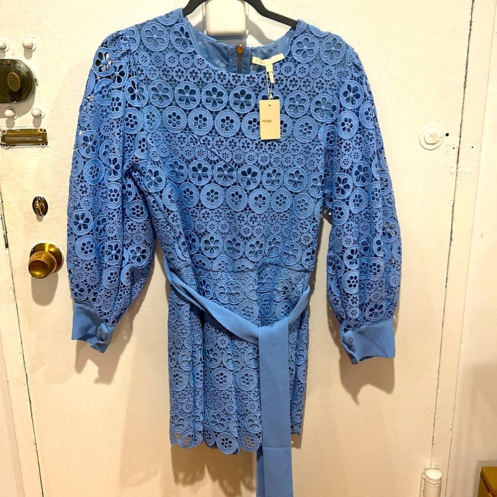 Maje Blue Lace Jumpsuit new with tag
